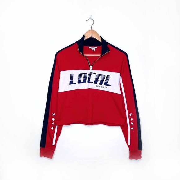 ⚡️SOLD⚡️ forever 21 local dreamer long sleeve crop graphic top - size small - Picture 3 of 7